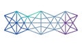 Interconnected Geometric Shapes: Network Data Flow, vector design Generative AI Royalty Free Stock Photo
