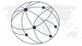 Interconnected global network, symbolizing worldwide communication, vector design Generative AI Royalty Free Stock Photo