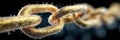 Interconnected Golden Chain Links Representing Blockchain Technology and Data Security Connections Royalty Free Stock Photo