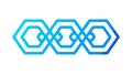 Interconnected Hexagon Link Pattern Vector Icon, vector design Generative AI Royalty Free Stock Photo