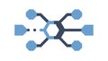 Interconnected Hexagonal Network, Data Structure, vector design Generative AI Royalty Free Stock Photo