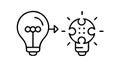 Interconnected Ideas Icon Vector with Lightbulbs, vector design Generative AI Royalty Free Stock Photo