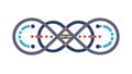 Interconnected Infinity Loop Symbolizing Continuous Cycles, vector design Generative AI Royalty Free Stock Photo