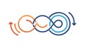 Interconnected Loop Arrows Icon - Process Flow Continuous Improvement, vector design Generative AI Royalty Free Stock Photo