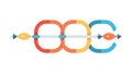 Interconnected Loop Process, Continuous Flow, vector design Generative AI Royalty Free Stock Photo