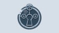 Interconnected metallic gears and cogs, symbolizing technological advancement.