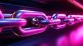 Interconnected Metallic Links Representing Network Security, Data Integrity, and Innovative Design Royalty Free Stock Photo