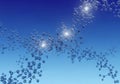 Interconnected molecular structures in a digital illustration Royalty Free Stock Photo