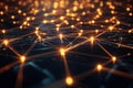 Interconnected Network of Glowing Nodes, A Visualization of Digital Connectivity