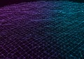 Interconnected network of luminous lines forms a mesh-like structure, transitioning Royalty Free Stock Photo