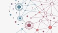 Interconnected Network Nodes. Abstract Technology and Data Connection, vector design Generative AI Royalty Free Stock Photo