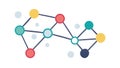 Interconnected Network Nodes, Global Communication Icon, vector design Generative AI Royalty Free Stock Photo