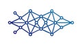 Interconnected Network Nodes Icon for Data and Digital Tech, vector design Generative AI Royalty Free Stock Photo