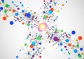 Interconnected network of vibrant nodes Royalty Free Stock Photo