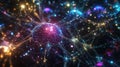 Interconnected Neural Network A Web of Vibrant Energy and Intelligent Connections Driving Innovation and Technological Royalty Free Stock Photo