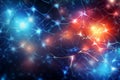 Interconnected neurons forming abstract patterns, neural networks Royalty Free Stock Photo