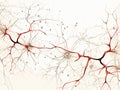 Interconnected neurons transferring information in hand-drawn style Royalty Free Stock Photo