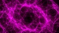 Interconnected Pink Network of Dots and Lines Forming a Complex Abstract Structure connection Royalty Free Stock Photo