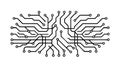 Interconnected Printed Circuit Board Design, vector design Generative AI Royalty Free Stock Photo