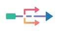Interconnected Process Arrows, System Flow Diagram, vector design Generative AI Royalty Free Stock Photo