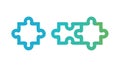 Interconnected Puzzle Pieces Teamwork Solution Symbol, vector design Generative AI Royalty Free Stock Photo