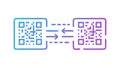 Interconnected QR Codes: Digital Network Concept, vector design Generative AI Royalty Free Stock Photo