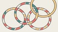 Interconnected Rings Vector: Unity, Teamwork, and Global Connections Design, vector design Generative AI Royalty Free Stock Photo