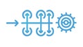 Interconnected Systems, Complex Mechanism, Data Flow, Workflow Automation, vector design Generative AI Royalty Free Stock Photo