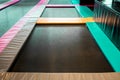 Interconnected trampolines for indoor jumping