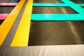 Interconnected trampolines for indoor jumping