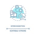 Interconnection concept icon