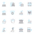 Intercontinental exchange linear icons set. Trading, Futures, Options, Derivatives, Commodities, Exchange, Market line Royalty Free Stock Photo