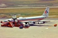 American Airlines Boeing B-707-323C N7583A CN 1936 LN 521 . Taken in July 1978 . Royalty Free Stock Photo