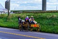 Amish Family in Wagon