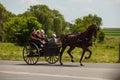 Amish Horse & Buggy Royalty Free Stock Photo