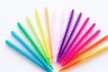 interdental brushes grouped on a flat surface Royalty Free Stock Photo