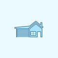 interdiction field outline icon. Element of 2 color simple icon. Thin line icon for website design and development, app