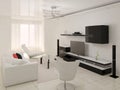 Interer modern living room. Royalty Free Stock Photo