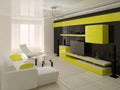 Interer modern livingroom. Royalty Free Stock Photo