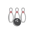 Interest bowling sport icon