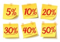 Interest discounts. Sale on the sticker Royalty Free Stock Photo