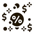 Interest-Free Loans Icon Vector Glyph Illustration