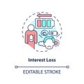 Interest loss concept icon