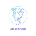 Interest loss concept icon