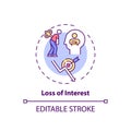 Interest loss concept icon