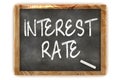 Interest Rate Blackboard Royalty Free Stock Photo