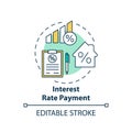 Interest rate payment concept icon Royalty Free Stock Photo