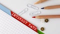 INTEREST RATE text on the folder register with office tools Royalty Free Stock Photo