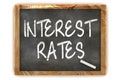 Interest Rates Blackboard Royalty Free Stock Photo