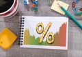 Interest rates concept on a notepad Royalty Free Stock Photo